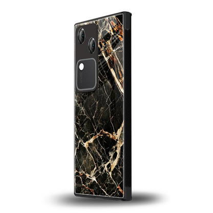 Midnight Gold vivo v30 mobile cover | shockproof glass phone case