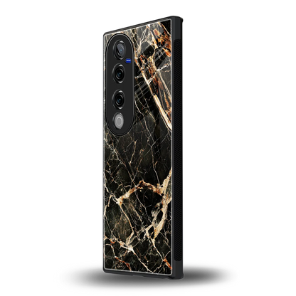 Midnight Gold vivo v40 pro mobile cover | shockproof glass phone case