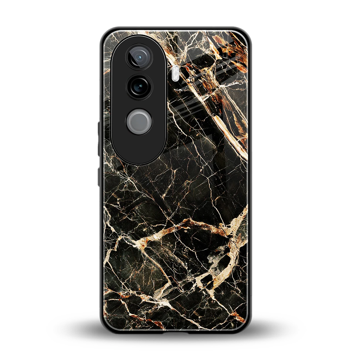 Midnight Gold back phone cover | glass case for vivo v40e