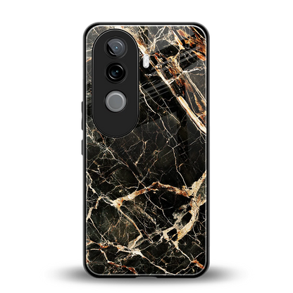Midnight Gold back phone cover | glass case for vivo v40e