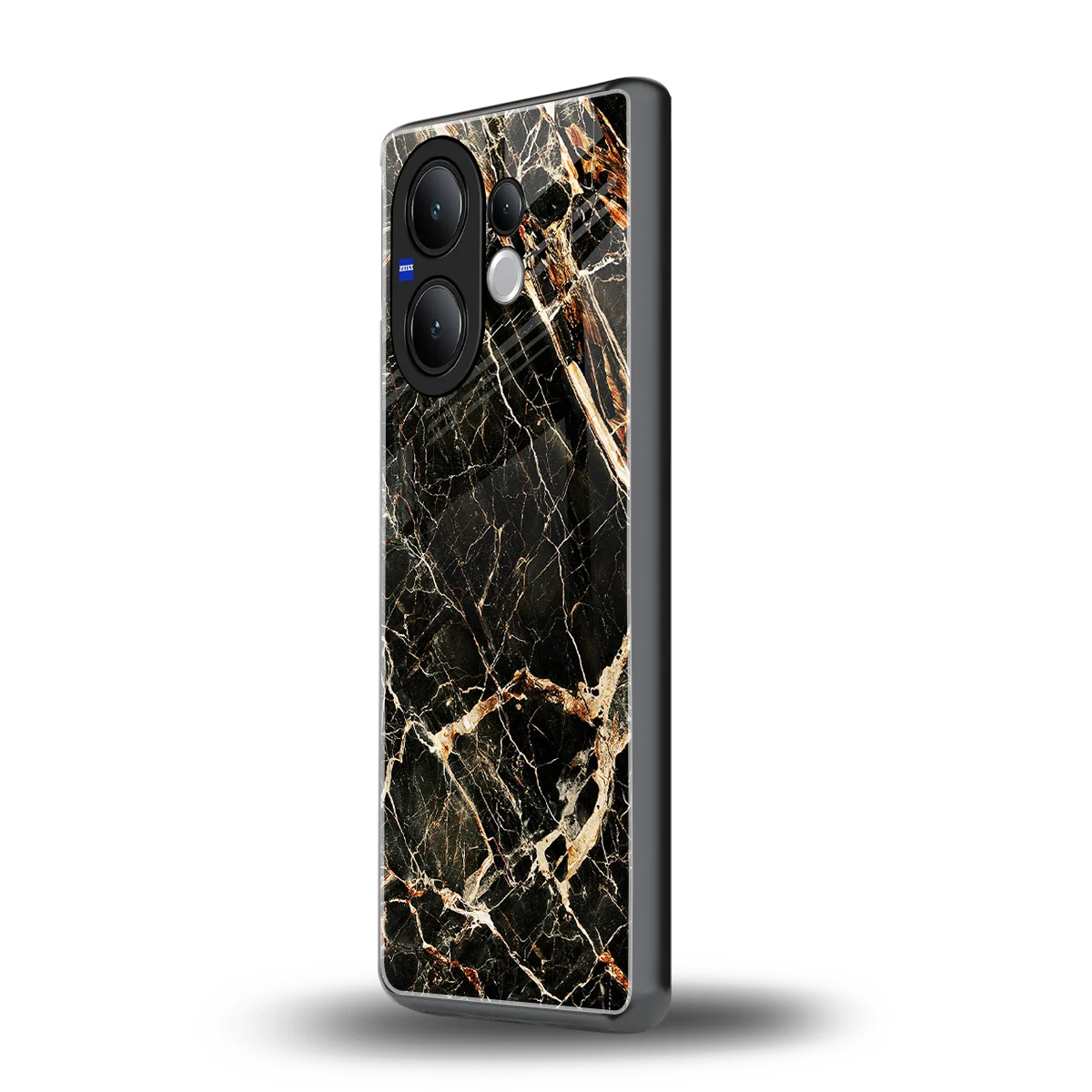 Midnight Gold vivo v60 mobile cover | shockproof glass phone case