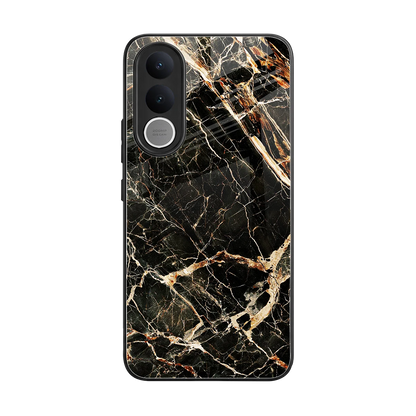 Midnight Gold back phone cover | glass case for vivo v70 fe