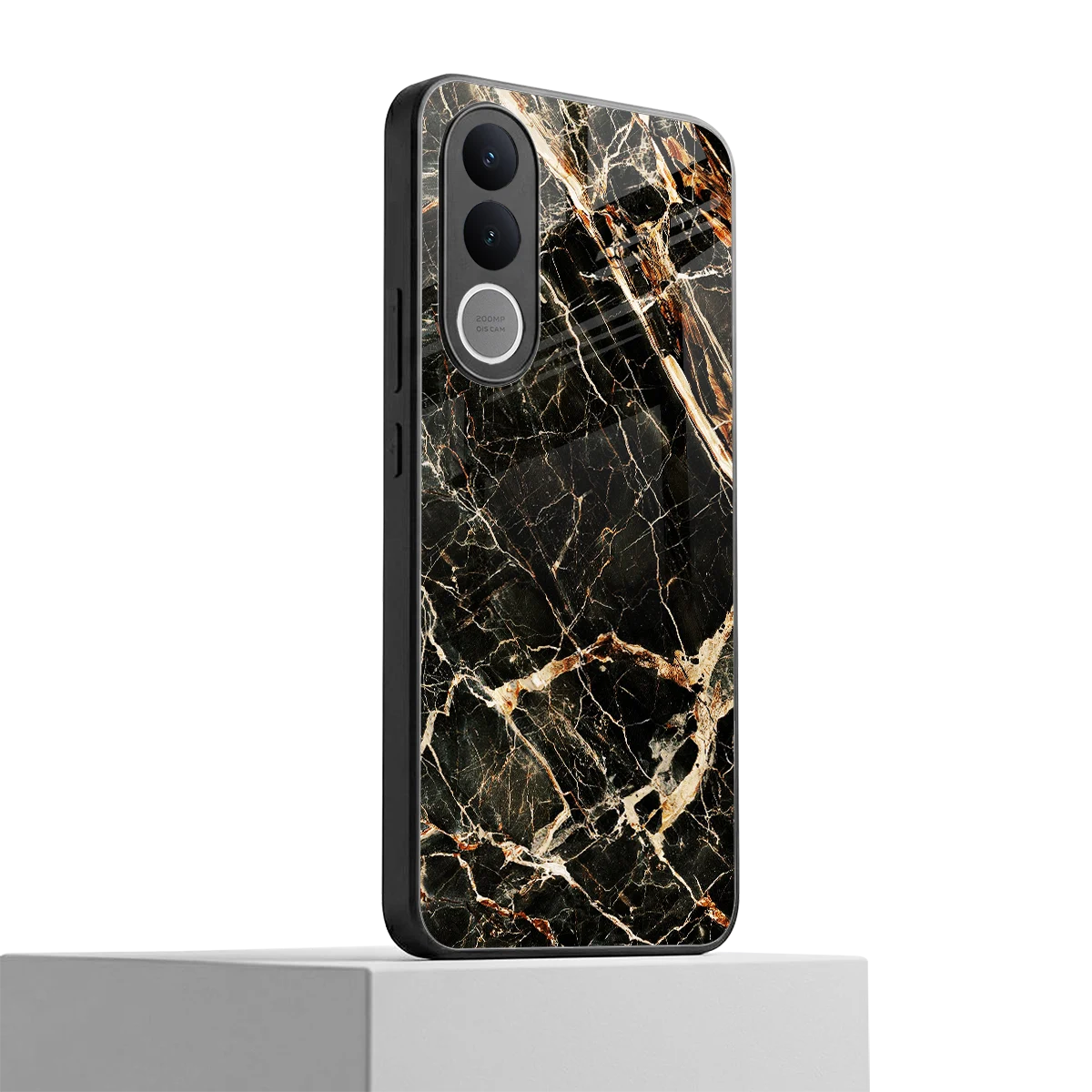 Midnight Gold vivo v70 fe mobile cover | shockproof glass phone case