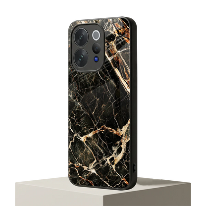 Midnight Gold vivo v70 mobile cover | shockproof glass phone case