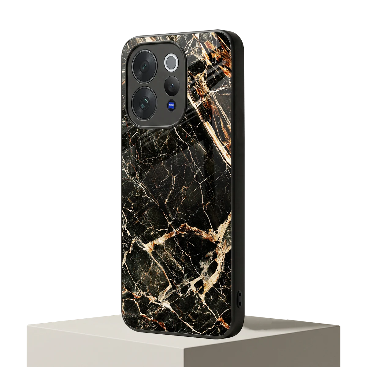 Midnight Gold vivo v70 elite mobile cover | shockproof glass phone case