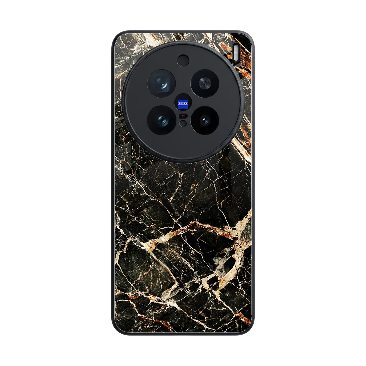 Midnight Gold back phone cover | glass case for vivo x200 pro