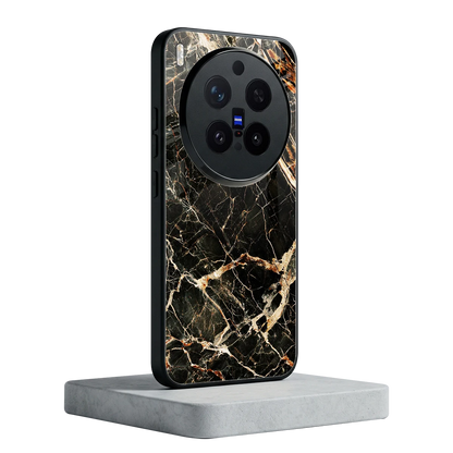 Midnight Gold vivo x300 pro mobile cover | shockproof glass phone case