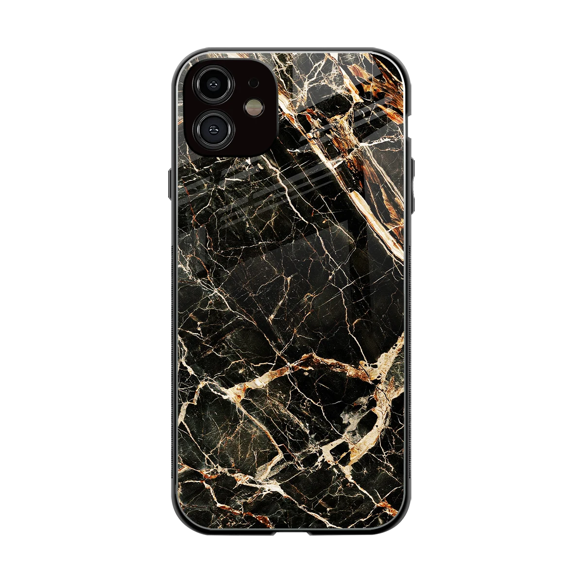 Midnight Gold back phone cover | glass case for iphone 12