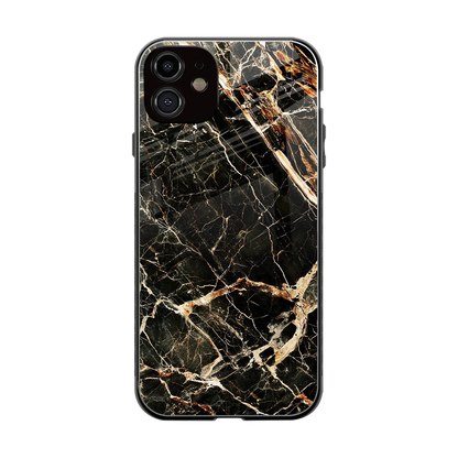 Midnight Gold back phone cover | glass case for iphone 12