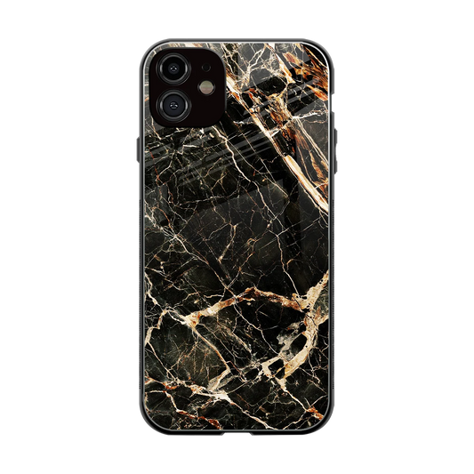 Midnight Gold back phone cover | glass case for iphone 12
