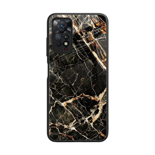 Midnight Gold back phone cover | glass case for redmi note 11 pro