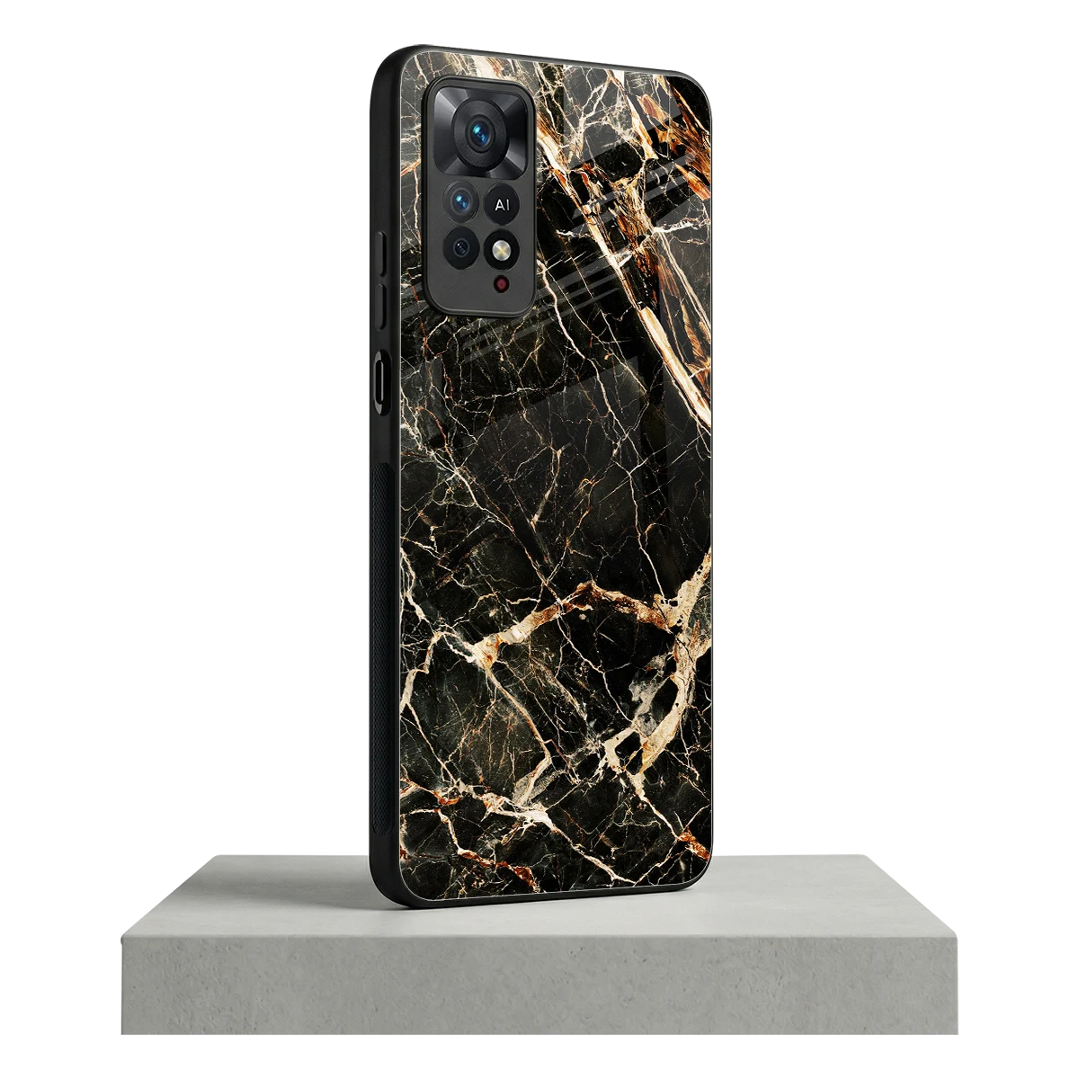 Midnight Gold redmi note 11 pro mobile cover | shockproof glass phone case