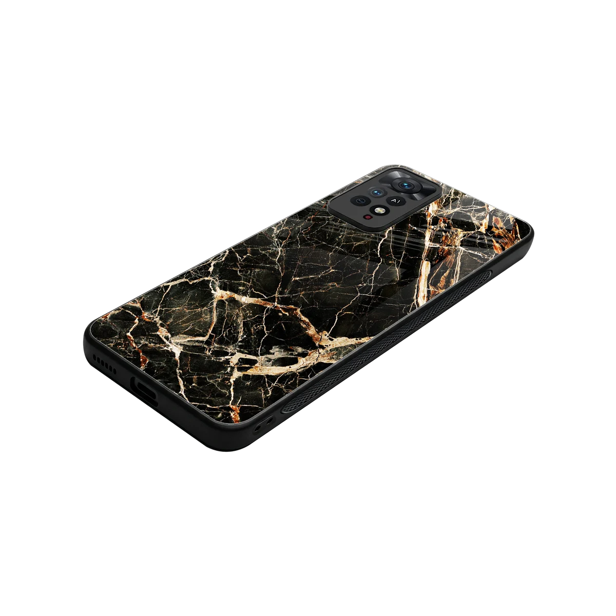 Midnight Gold stylish phone case for redmi note 11 pro | glossy glass and slim fit
