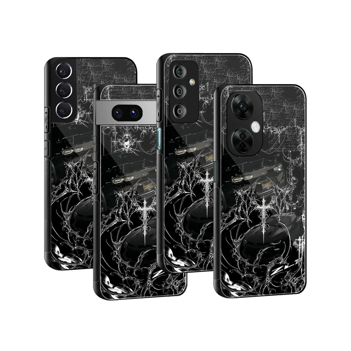 Stylish Glass Back Case for All Smartphones iPhone, Samsung, OnePlus, Pixel, Redmi, Oppo, Vivo, Motorola