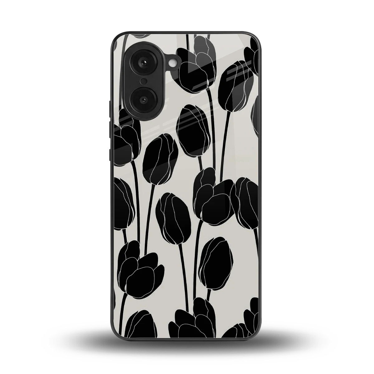 Midnight Rose back phone cover | glass case for oneplus nord ce5 5g
