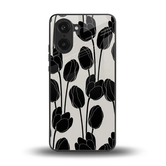 Midnight Rose back phone cover | glass case for oneplus nord ce5 5g