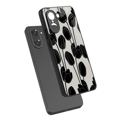 Midnight Rose sleek oneplus nord ce5 5g cover with tempered glass back and TPU edges