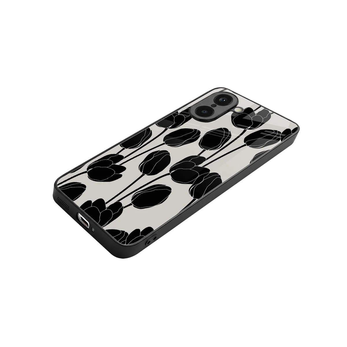 Midnight Rose stylish phone case for oneplus nord ce5 5g | glossy glass and slim fit
