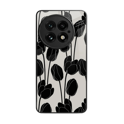 Midnight Rose back phone cover | glass case for oneplus 13