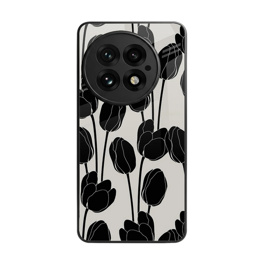 Midnight Rose back phone cover | glass case for oneplus 13