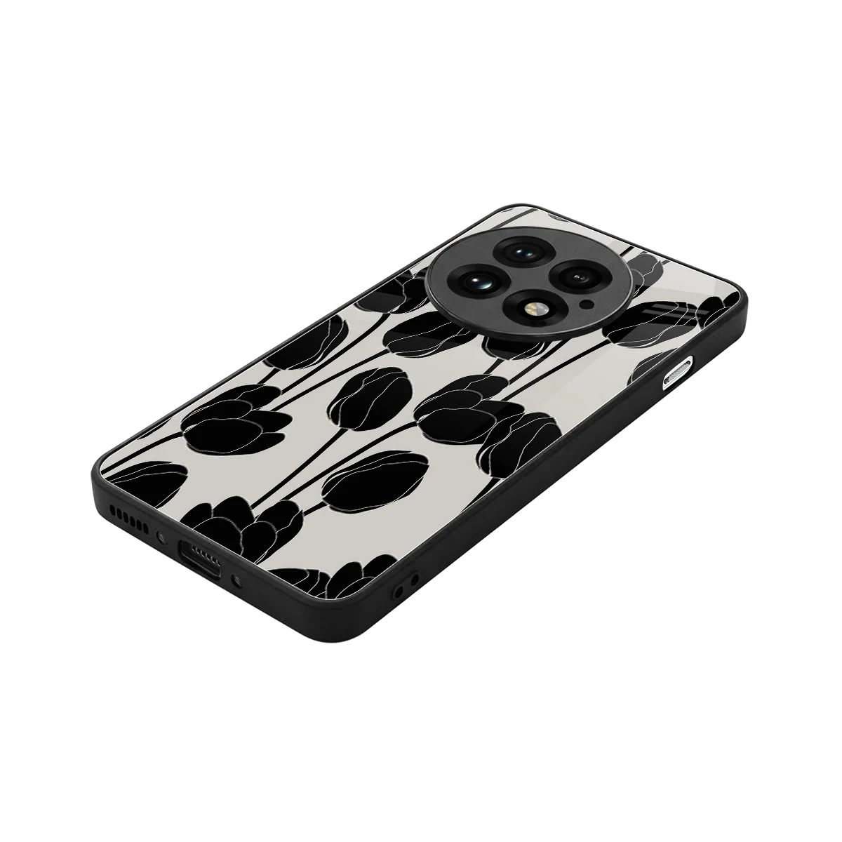 Midnight Rose stylish phone case for oneplus 13 | glossy glass and slim fit