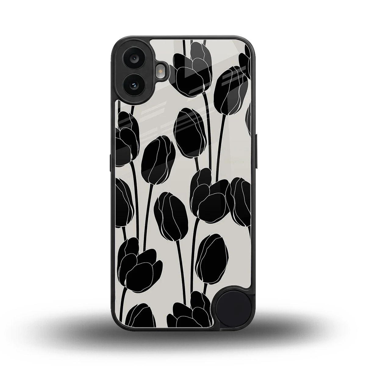 Midnight Rose back phone cover | glass case for cmf nothing phone 1