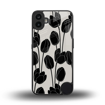 Midnight Rose back phone cover | glass case for cmf nothing phone 1