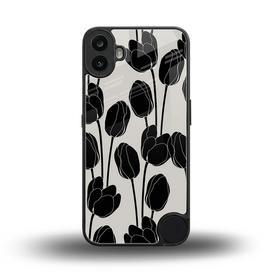 Midnight Rose back phone cover | glass case for cmf nothing phone 1