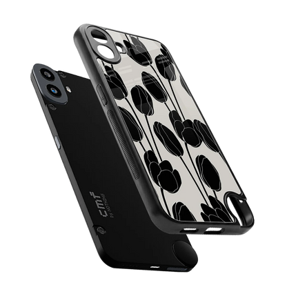 Midnight Rose sleek cmf nothing phone 1 cover with tempered glass back and TPU edges