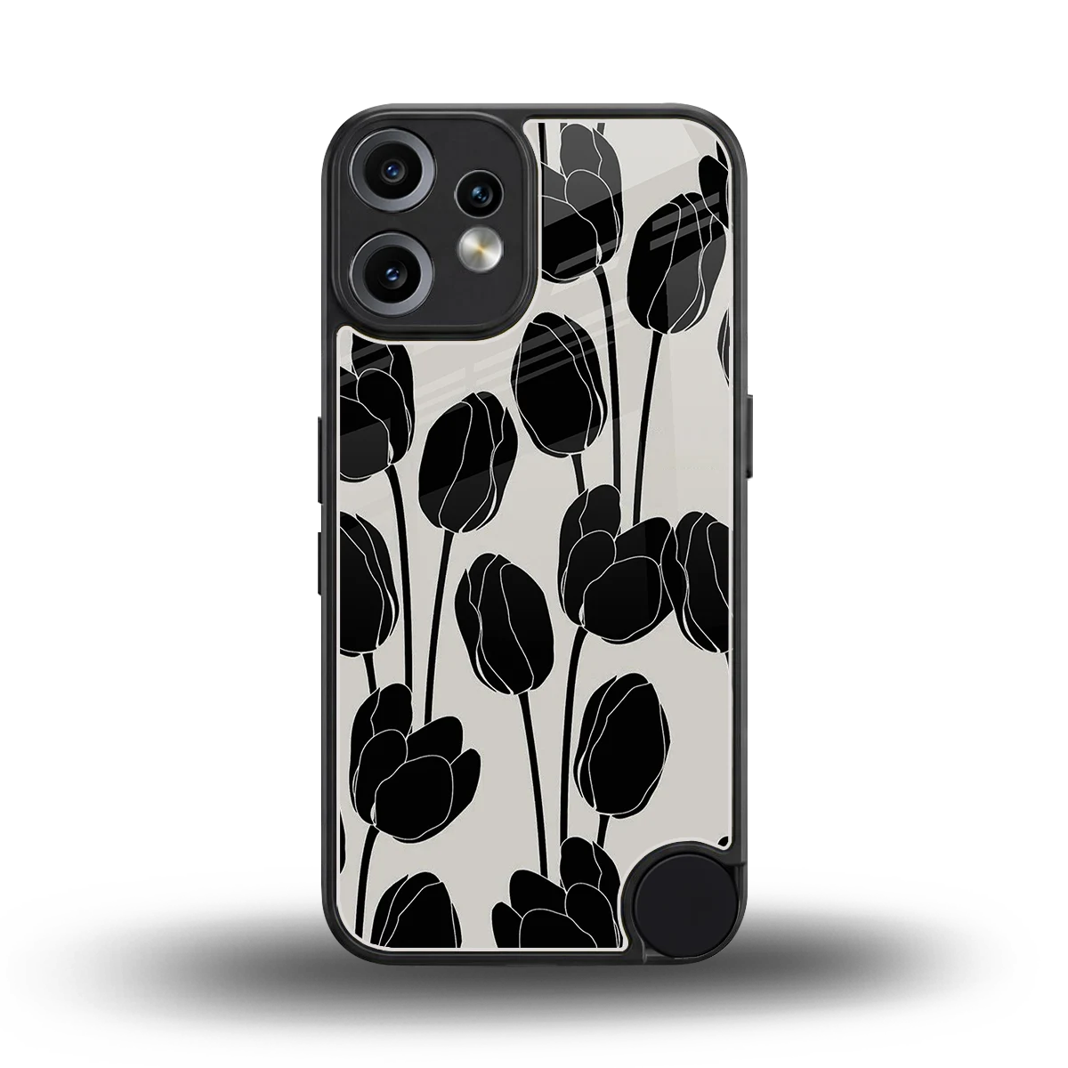 Midnight Rose back phone cover | glass case for cmf nothing phone 2 pro
