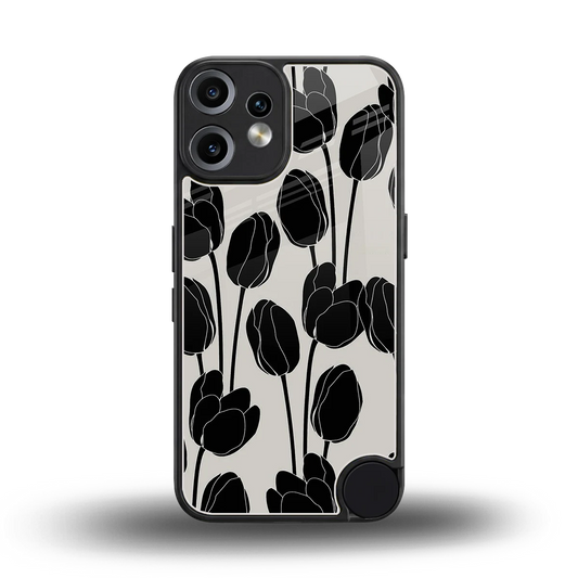 Midnight Rose back phone cover | glass case for cmf nothing phone 2 pro