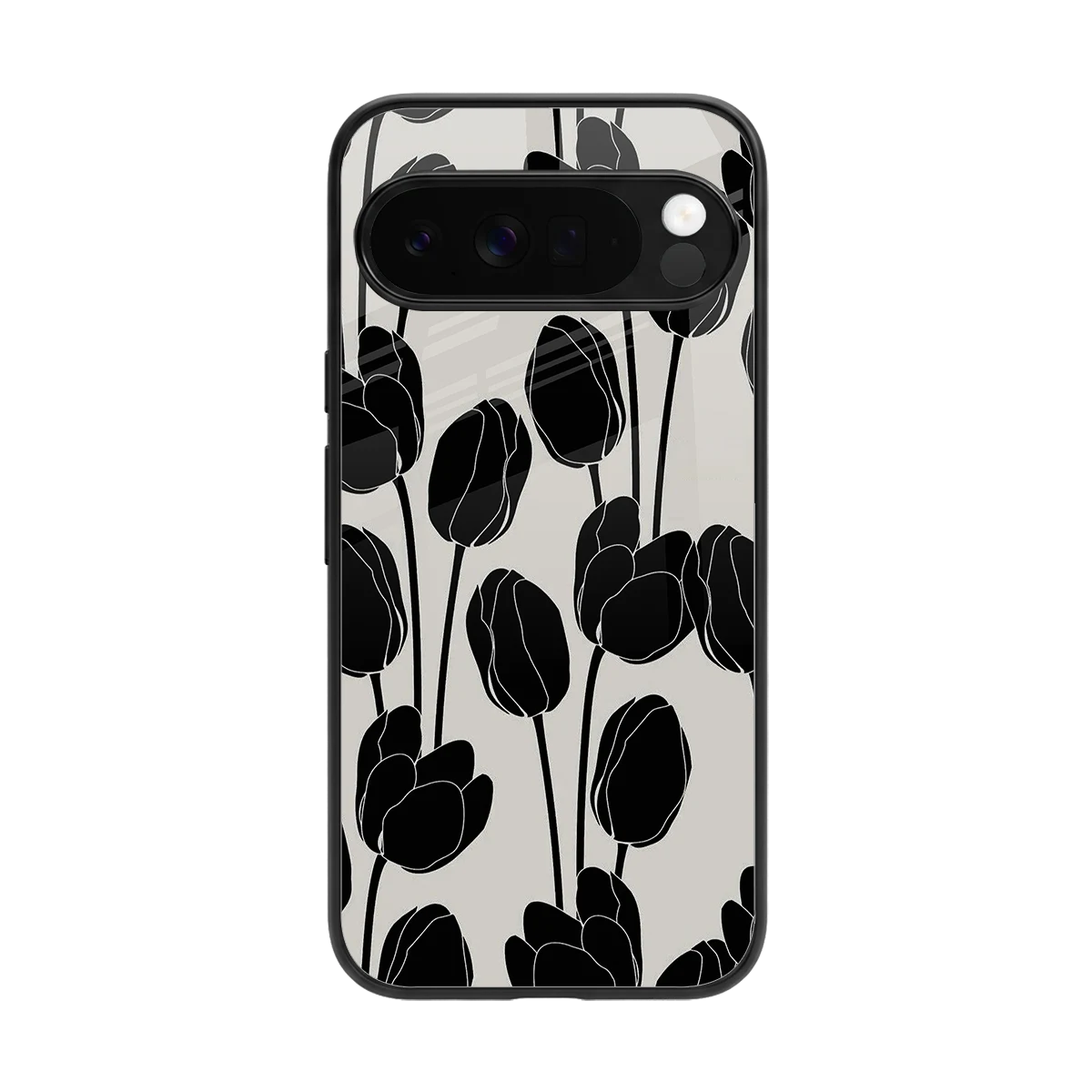 Midnight Rose back phone cover | glass case for google pixel 10 pro xl