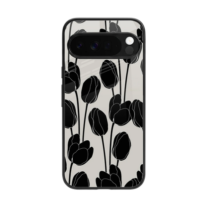 Midnight Rose back phone cover | glass case for google pixel 10 pro xl