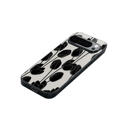 Midnight Rose stylish phone case for google pixel 10 pro xl | glossy glass and slim fit