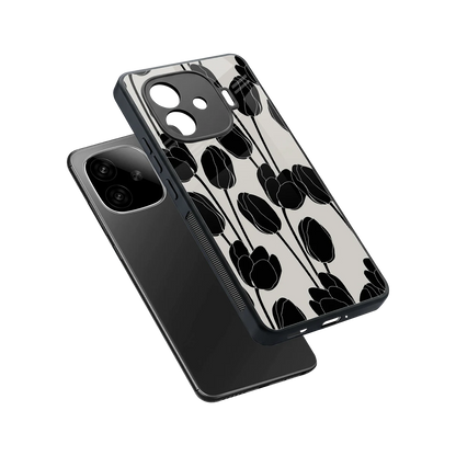 Midnight Rose sleek iqoo neo 10r 5g cover with tempered glass back and TPU edges