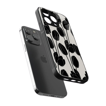 Midnight Rose sleek iphone 12 pro max cover with tempered glass back and TPU edges