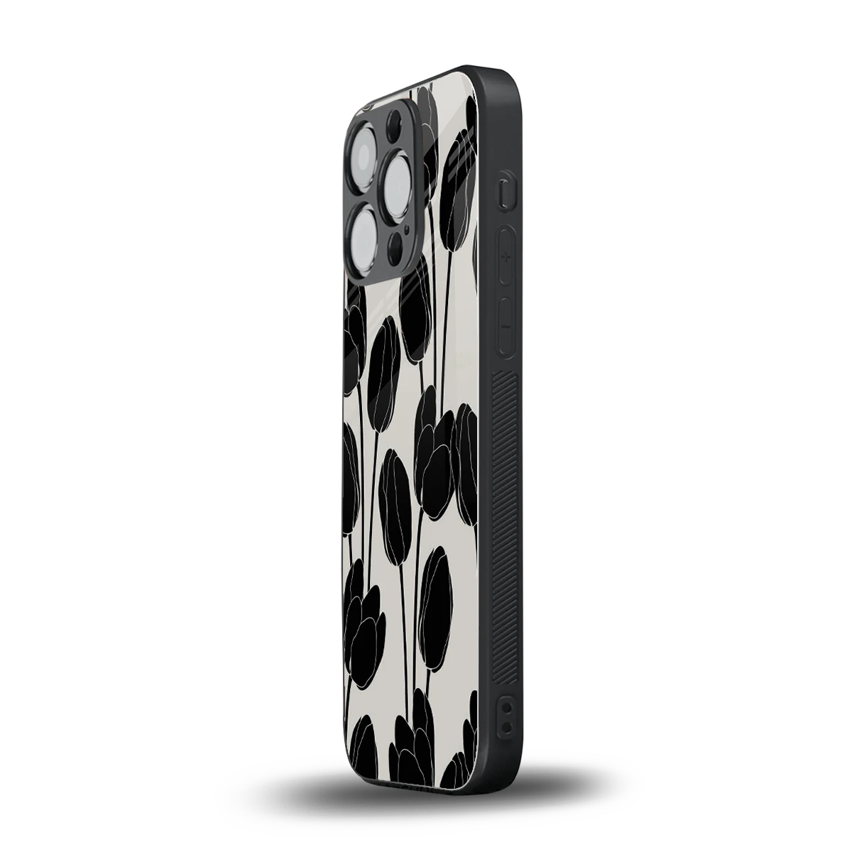 Midnight Rose iphone 13 pro mobile cover | shockproof glass phone case