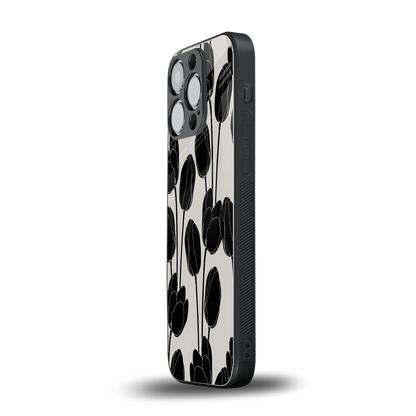 Midnight Rose iphone 12 pro mobile cover | shockproof glass phone case