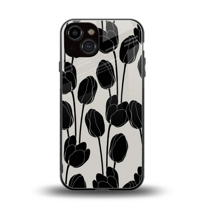 Midnight Rose back phone cover | glass case for iphone 13