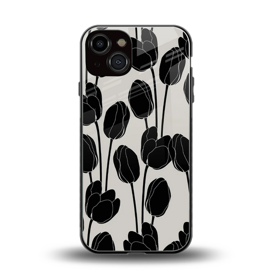 Midnight Rose back phone cover | glass case for iphone 13