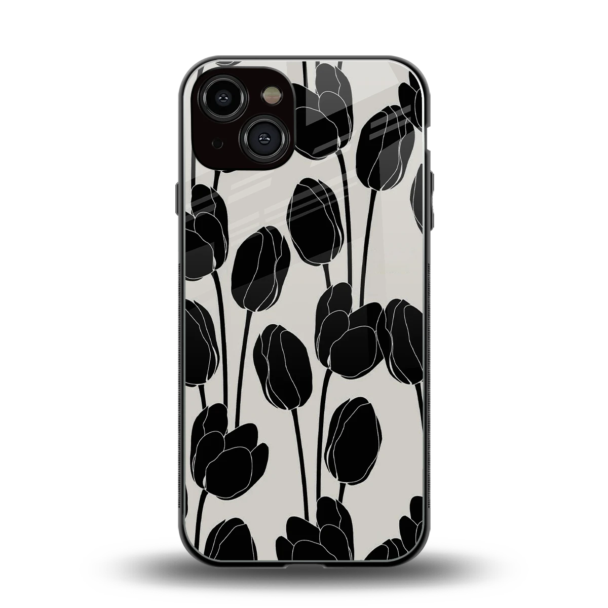 Midnight Rose back phone cover | glass case for iphone 14