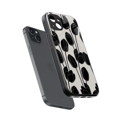 Midnight Rose sleek iphone 14 plus cover with tempered glass back and TPU edges