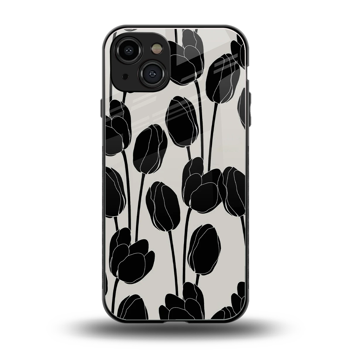 Midnight Rose back phone cover | glass case for iphone 15