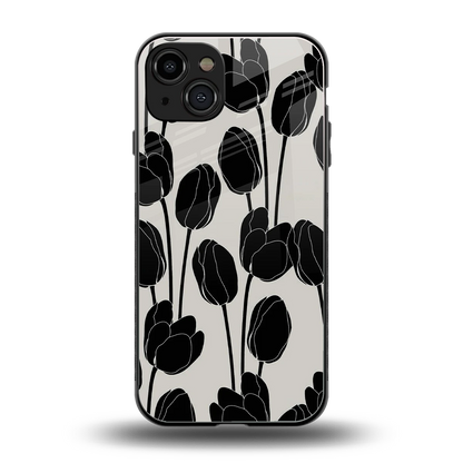 Midnight Rose back phone cover | glass case for iphone 15