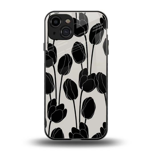 Midnight Rose back phone cover | glass case for iphone 15