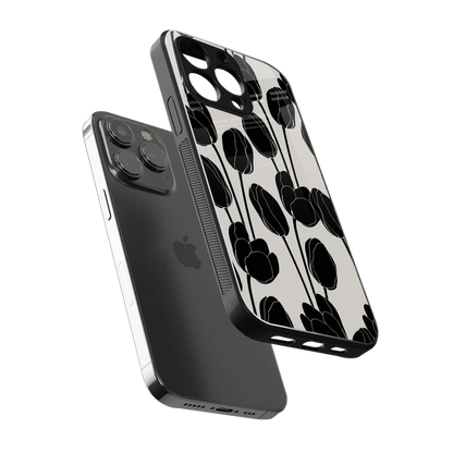 Midnight Rose sleek iphone 16 pro max cover with tempered glass back and TPU edges