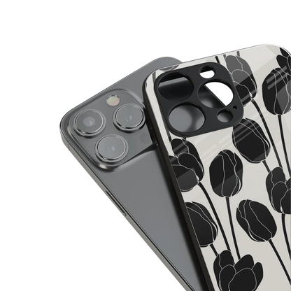 Midnight Rose stylish phone case for iphone 16 pro max | glossy glass and slim fit