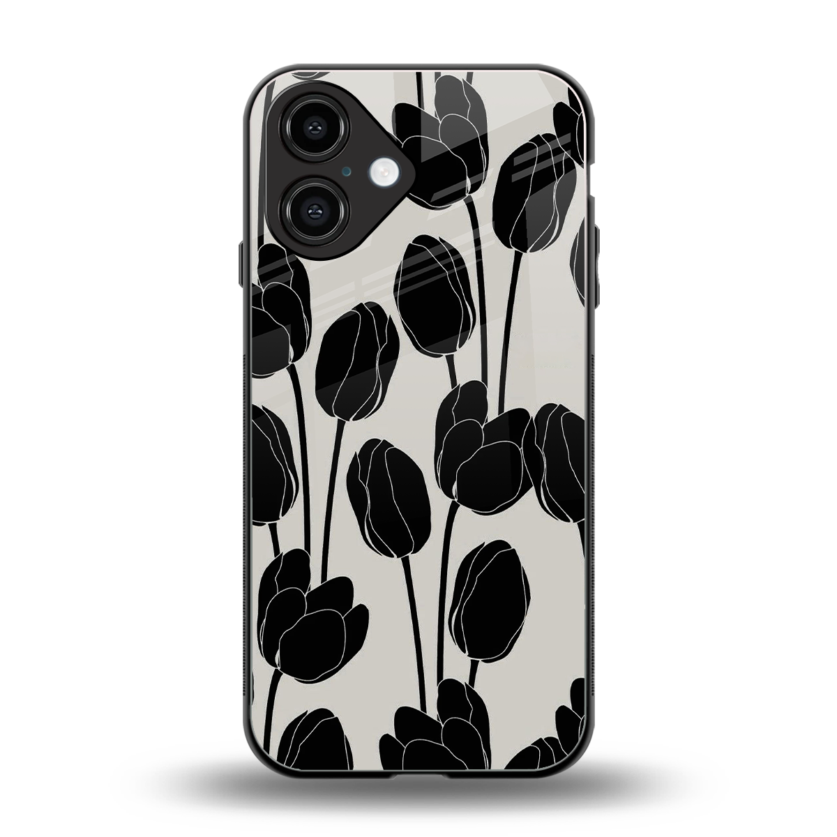 Midnight Rose Phone Case for Iphone 16 | Glass Case