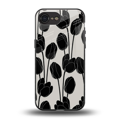 Midnight Rose back phone cover | glass case for iphone 16e