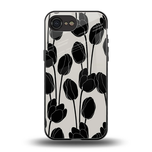 Midnight Rose back phone cover | glass case for iphone 16e